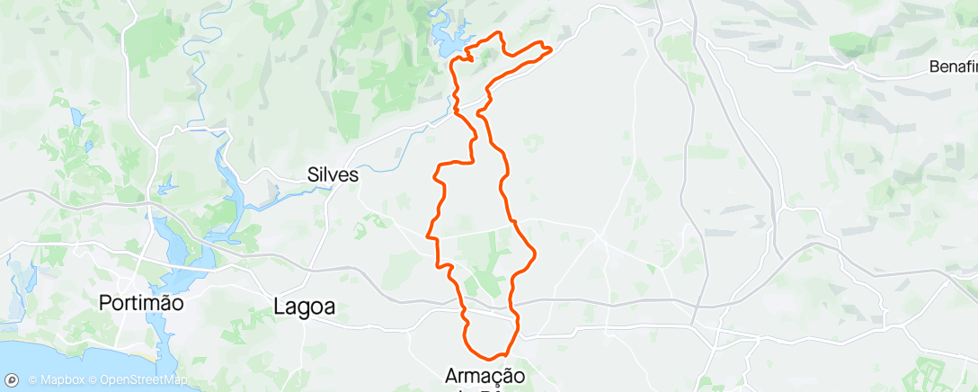Map of the activity, 65. Volta de bicicleta matinal