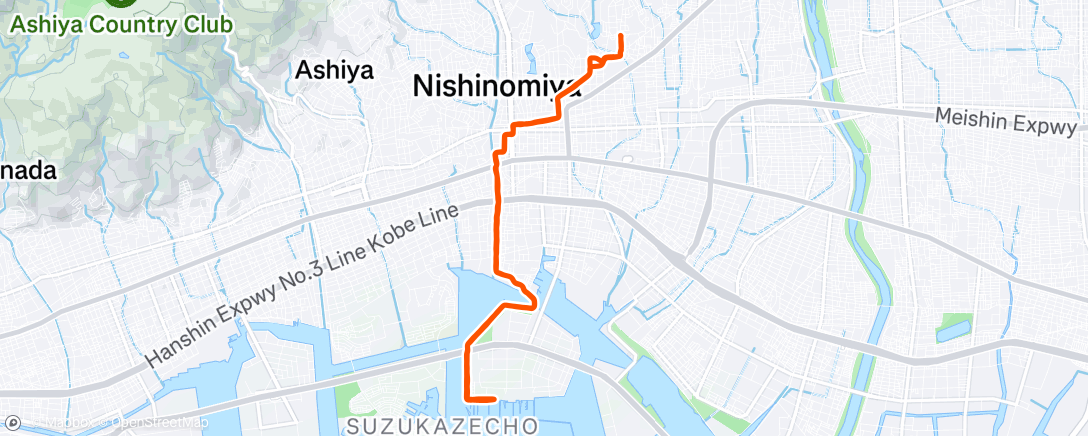 Карта физической активности (午後のランニング)