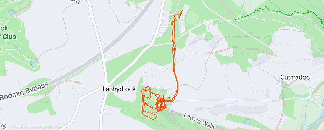 Mapa da atividade, Lanhydrock