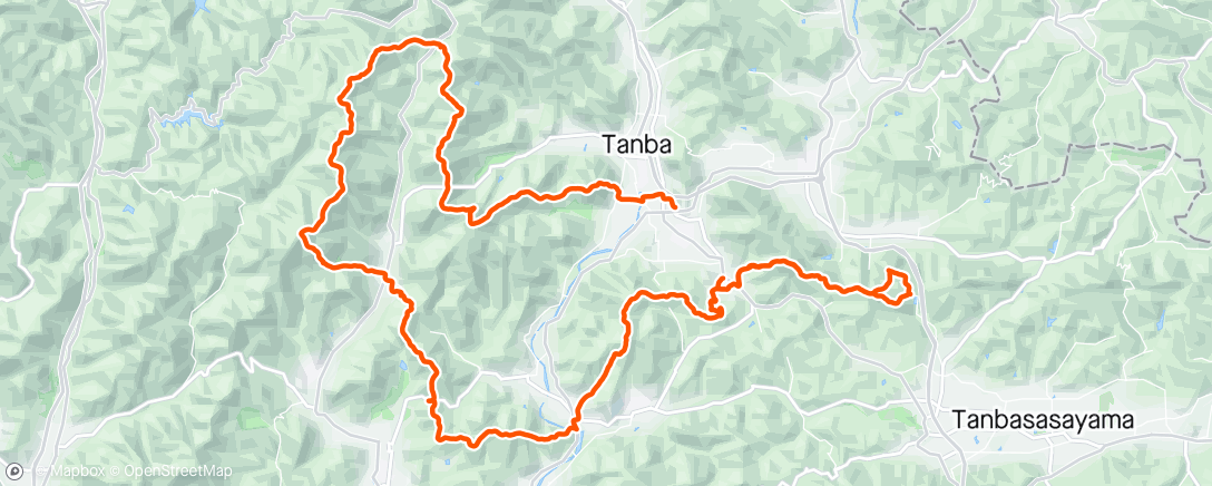 Mapa de la actividad (TAMBA試走会100K)