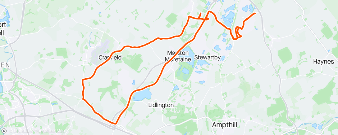 Map of the activity, First outdoor bike ride for a while. Oh how I’ve missed the head wind and lack of feeling in my toes for hours after the ride.