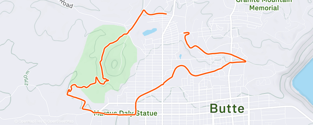 Map of the activity, Morning Run