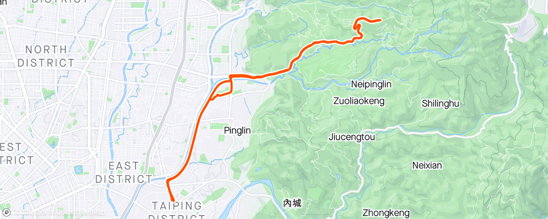 Map of the activity, 晨間騎乘