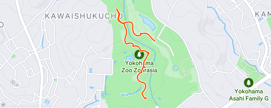 Map of the activity, 午後のウォーキング