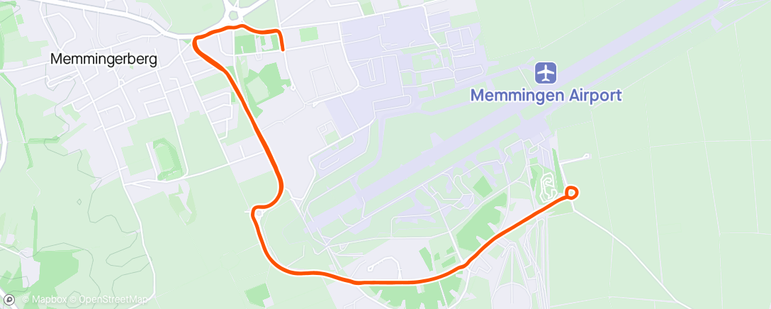 Map of the activity, Abendlauf in MM
