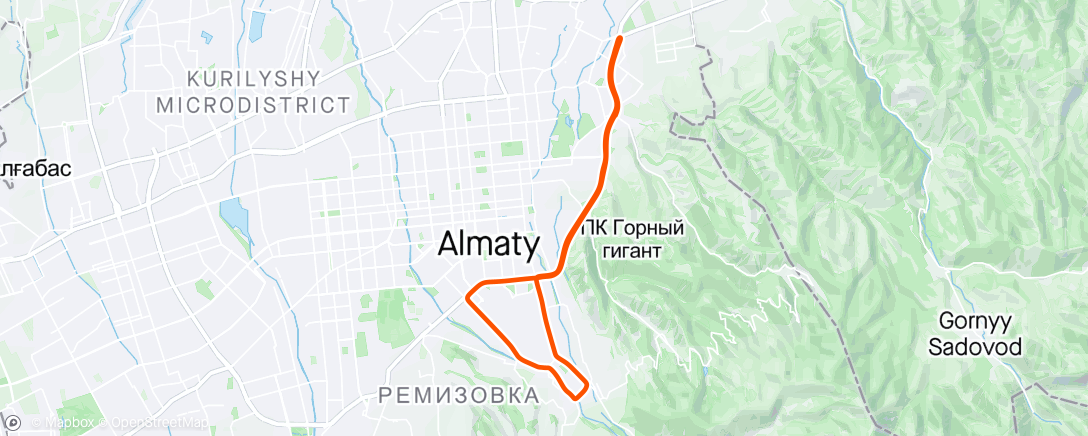 アクティビティ「Алматы 🇰🇿 подъёмы #26」の地図