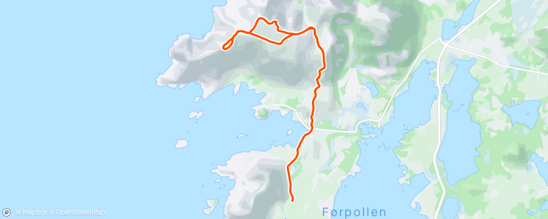 Mapa de la actividad, Skårvågfjellet