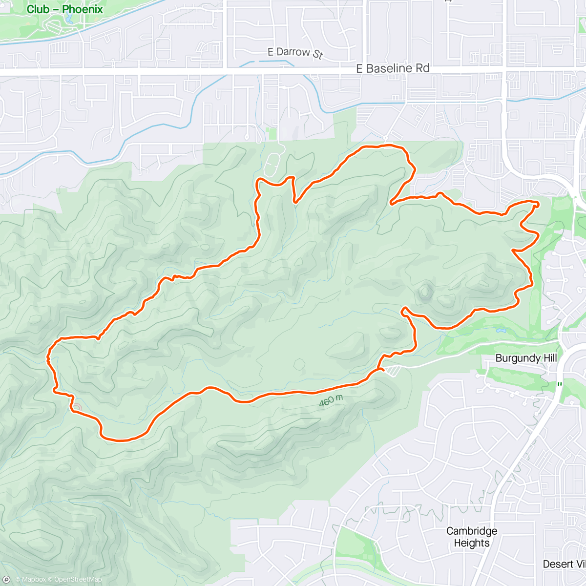 Map of the activity, Sore everywhere run