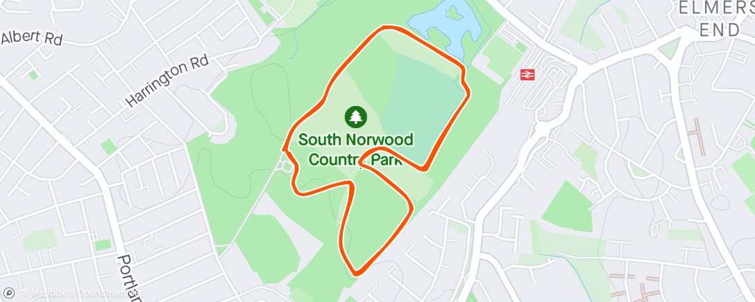 「South Norwood parkrun」活動的地圖