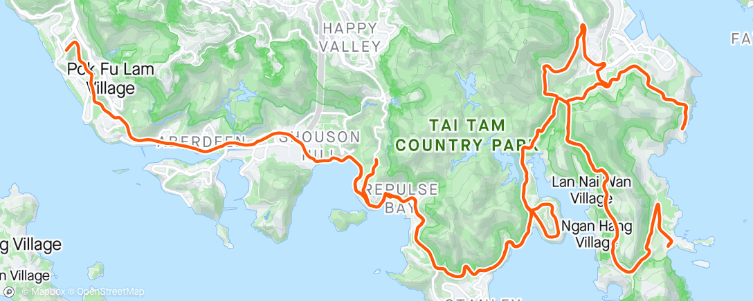 Map of the activity, Easy D’s and Shek O followed by Middle island breaky