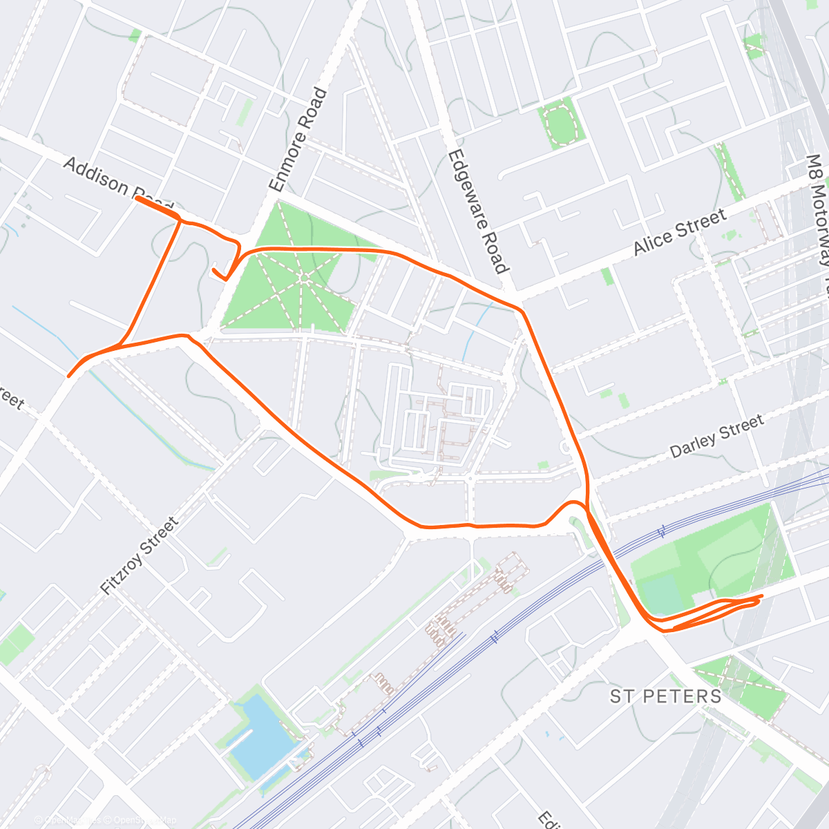 Map of the activity, iwrc xmas brewery run 🎅🏼
