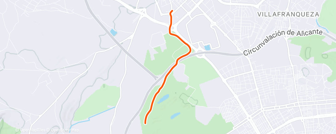 Map of the activity, Carrera de tarde