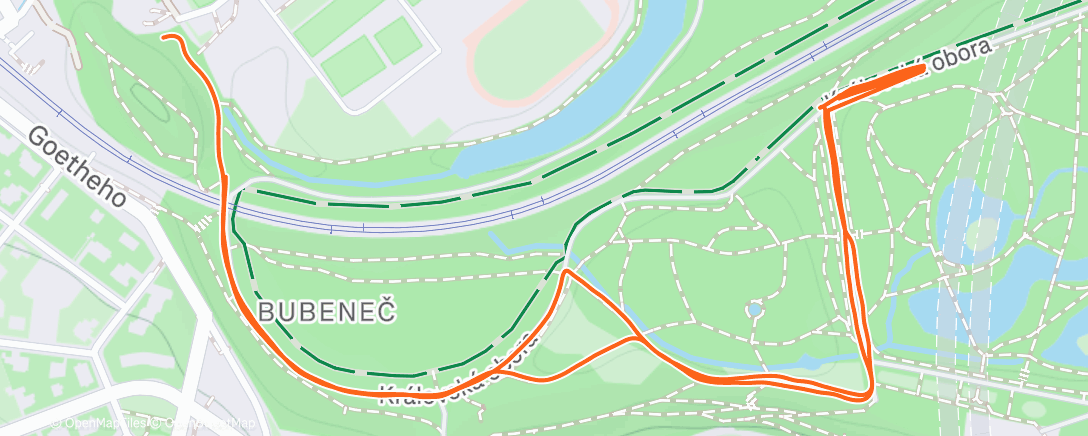 Map of the activity, Morning Run