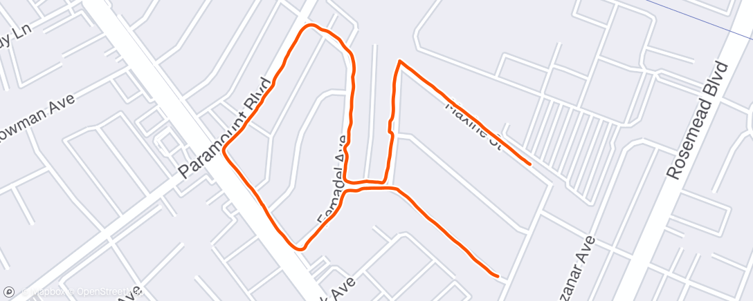 Map of the activity, Morning Walk