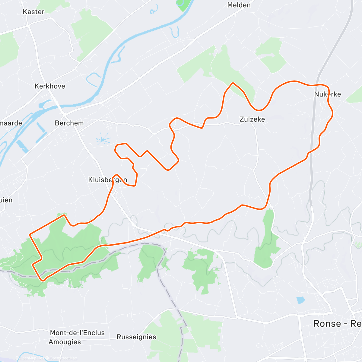 Карта физической активности (MyWhoosh - Kluisbergen)