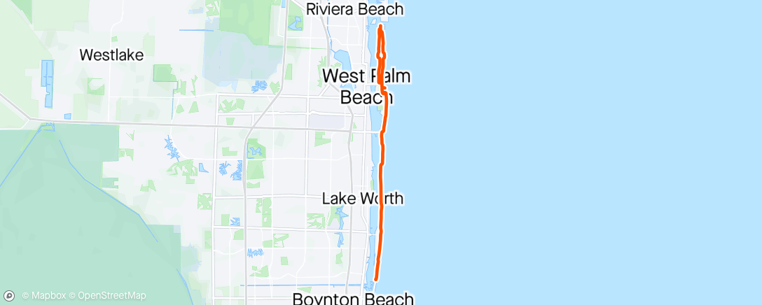 Map of the activity, Boynton Inlet to Palm Beach Inlet