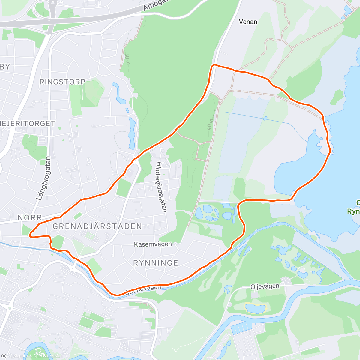 Map of the activity, Morgonjogg 📦