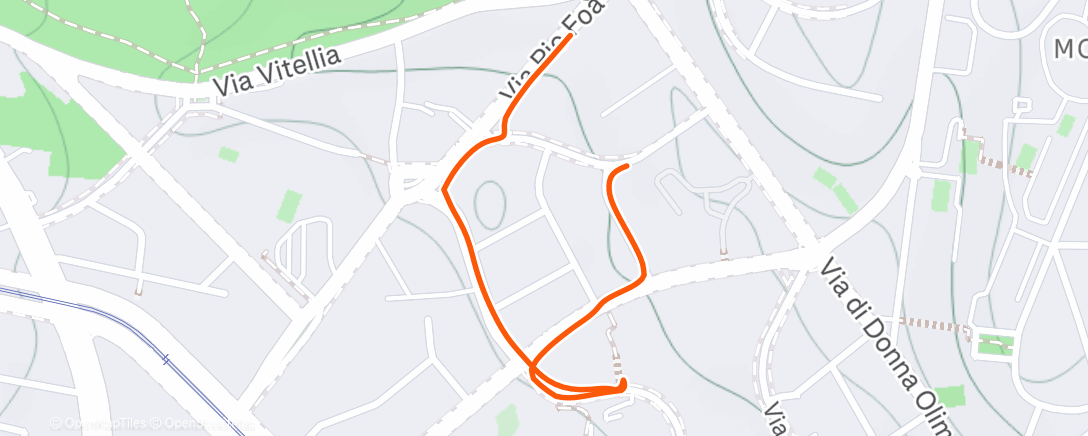Map of the activity, Morning Walk