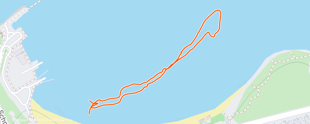 Map of the activity, H2H100 ~ Week #7: Swim #1, Easy 1km