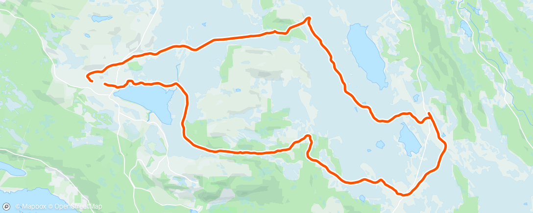 Map of the activity, Limsnø tur om Hygga for vaffel med Stine, Terje, Anders og Bajazz🐶