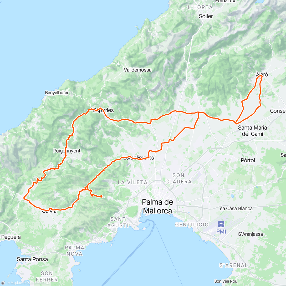 Map of the activity, Final loop Mallorca