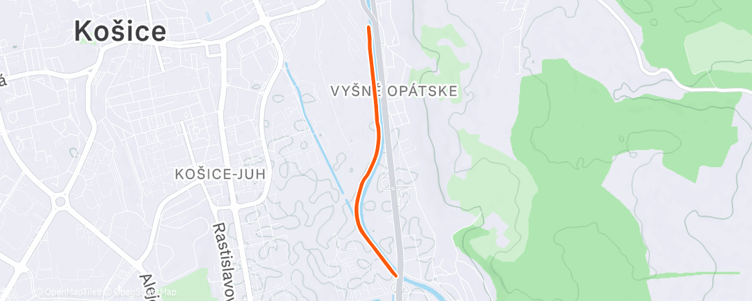 Map of the activity, Lunch Run