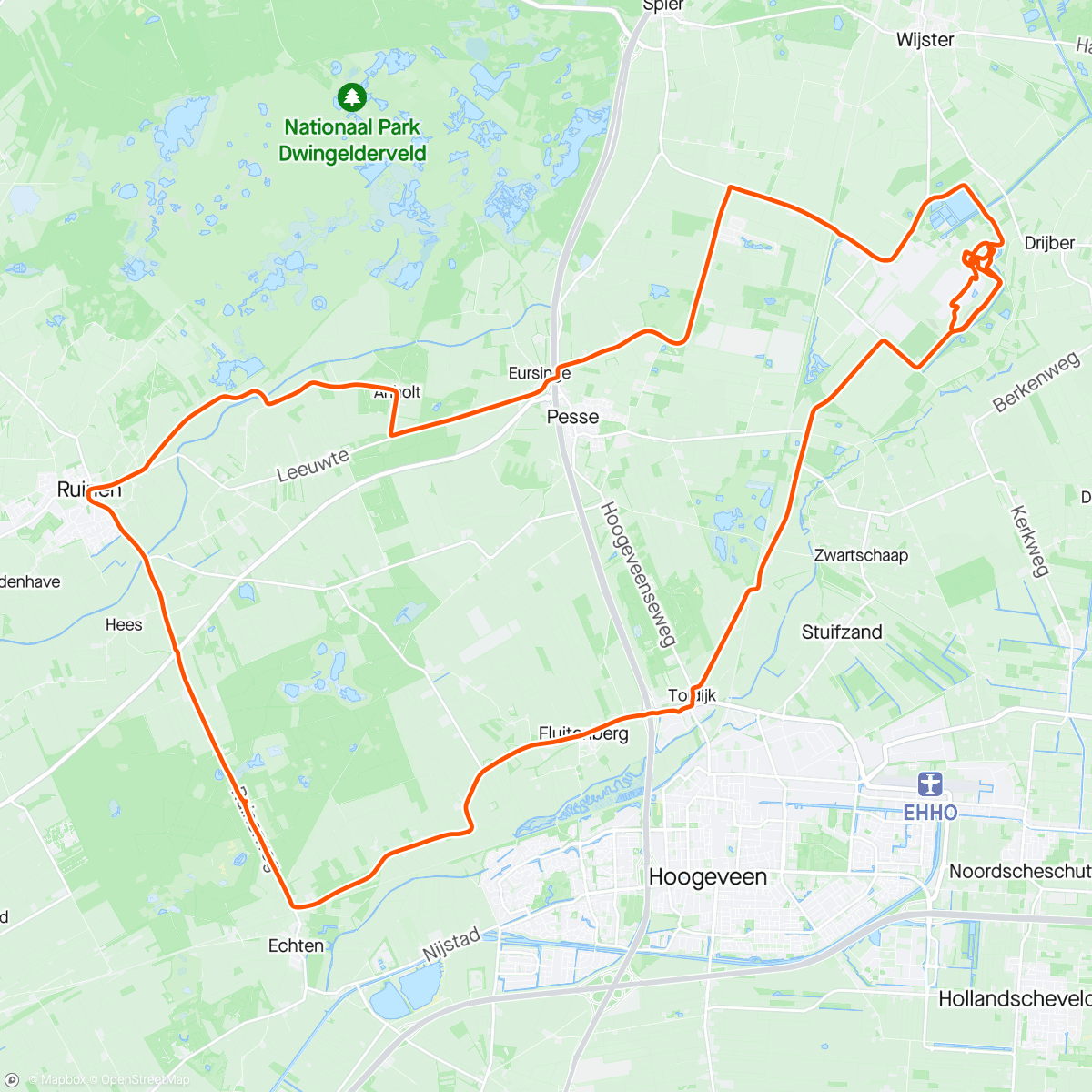 Map of the activity, Col du Vam