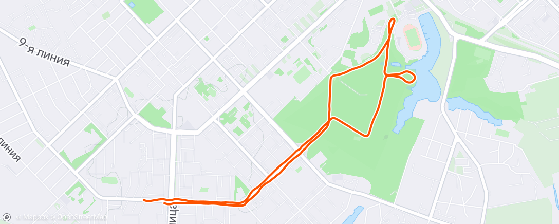 Map of the activity, Morning Run