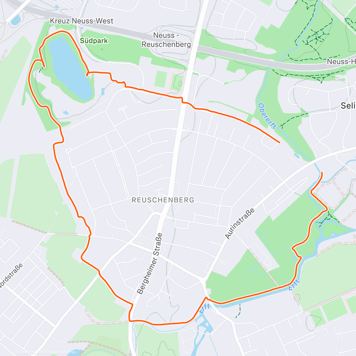 Map of the activity, Spaziergang am Morgen