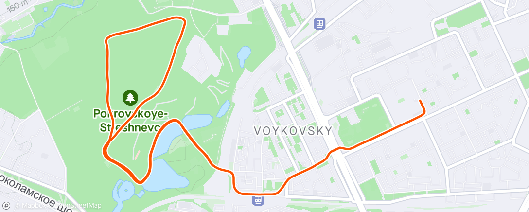 Mapa da atividade, Nike Run Club: суббота - утренняя пробежка