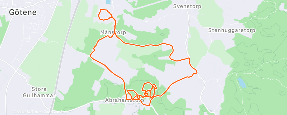 Map of the activity, Lunch Run