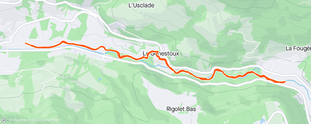 Mapa de la actividad, Morning Trail Run