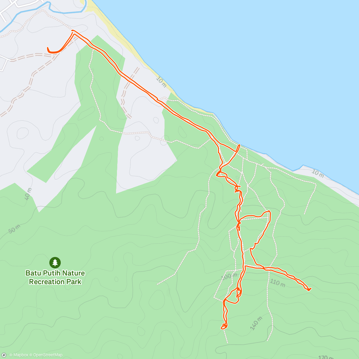 Map of the activity, Tangkoko National Park