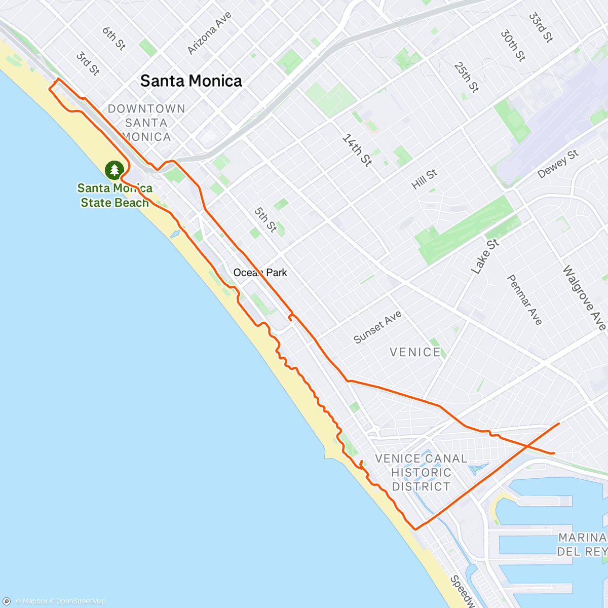 Map of the activity, Xbike