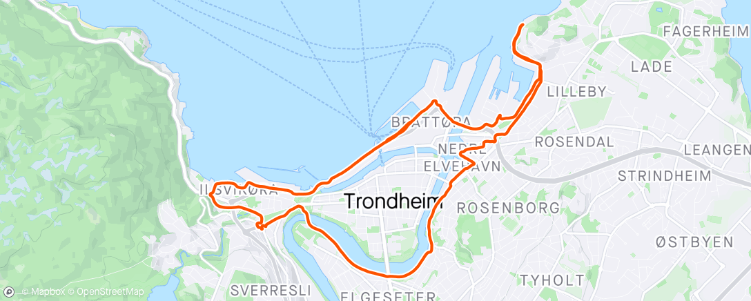 Map of the activity, Tirsdagsjoggen Enova BIL