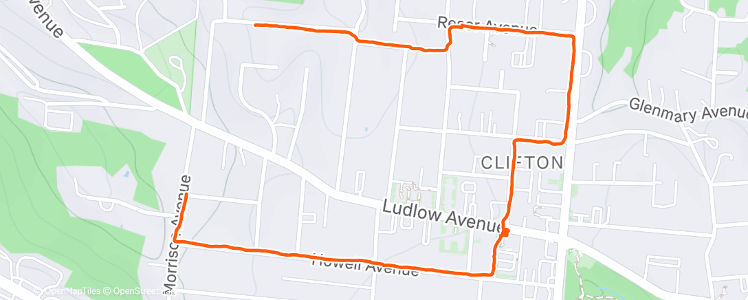 Map of the activity, Morning Walk w/🦮