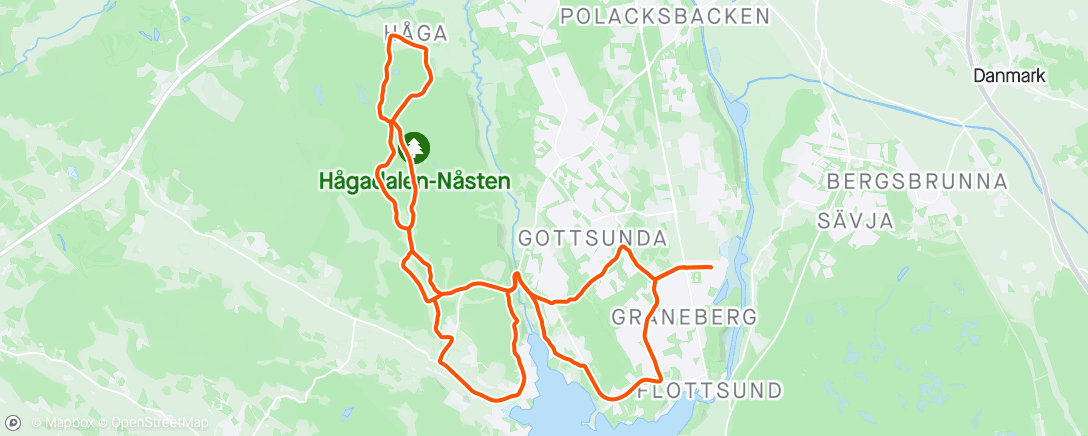 Map of the activity, Torsdags träning