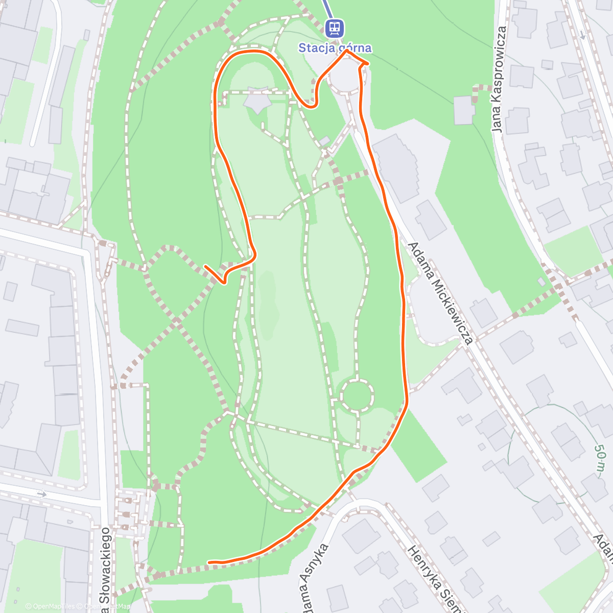 Map of the activity, Afternoon Walk