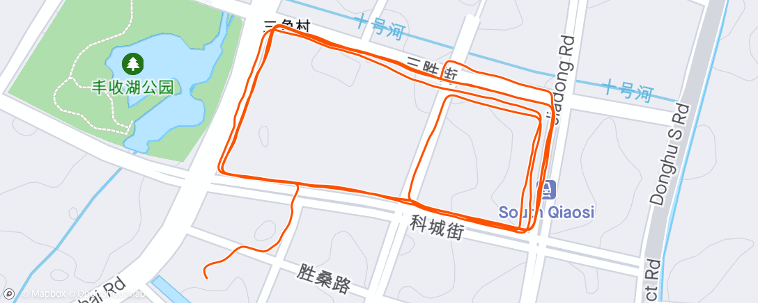 Mapa de la actividad (晚间跑步)