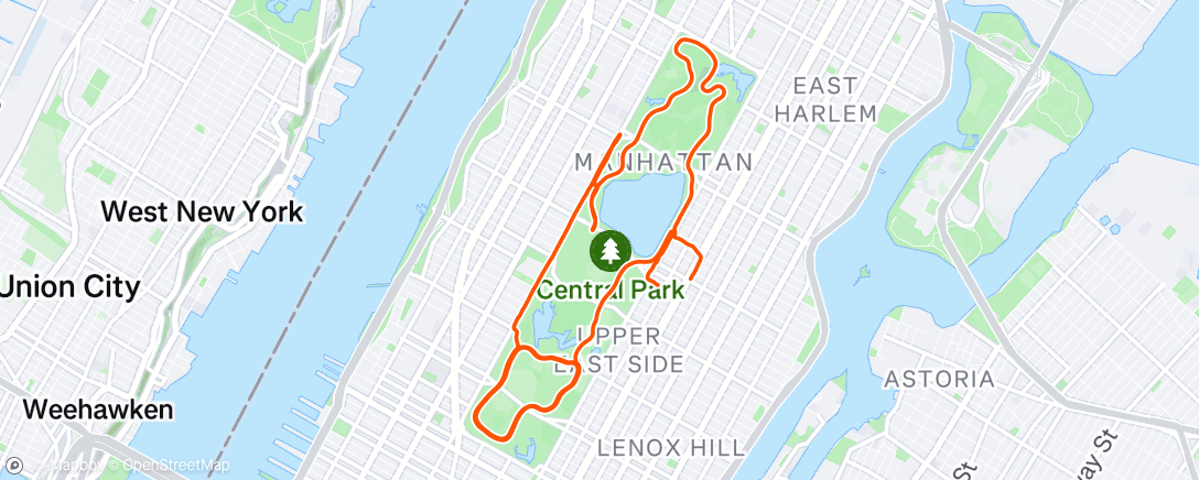 Map of the activity, Night Ride