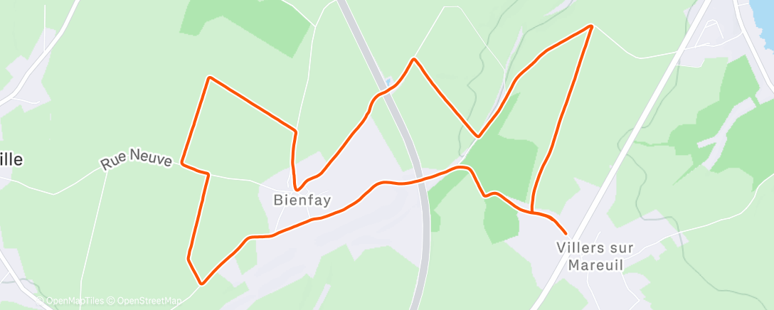 Карта физической активности (Footing avec Papou et Tara 🐶)