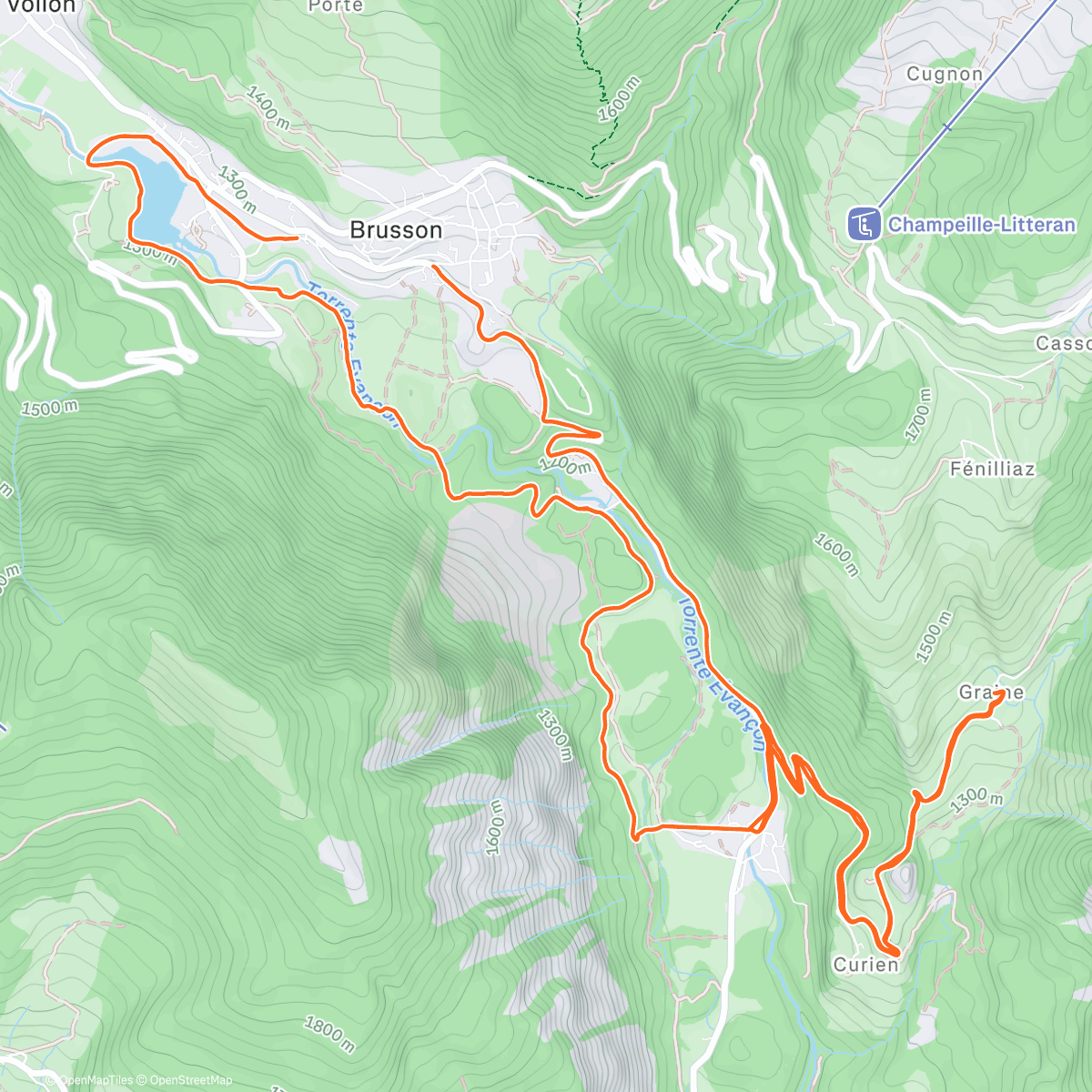 Карта физической активности (Sessione di trail running mattutina)