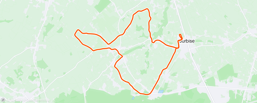 Map of the activity, Semi marathon de jurbise