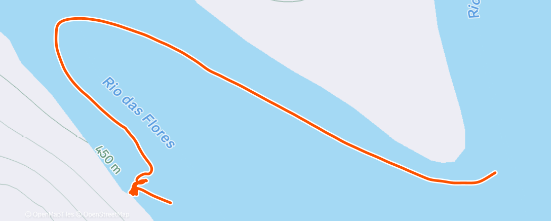 Map of the activity, Afternoon Kayaking