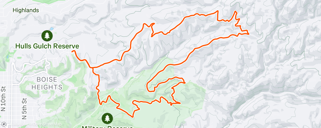 Map of the activity, Lunch Mountain Bike Ride