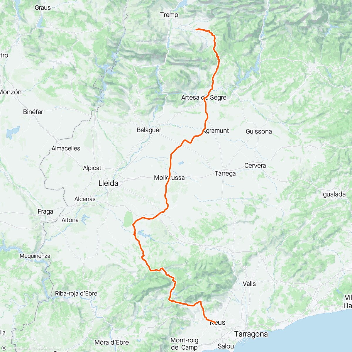 Map of the activity, Kromvojo étape finale