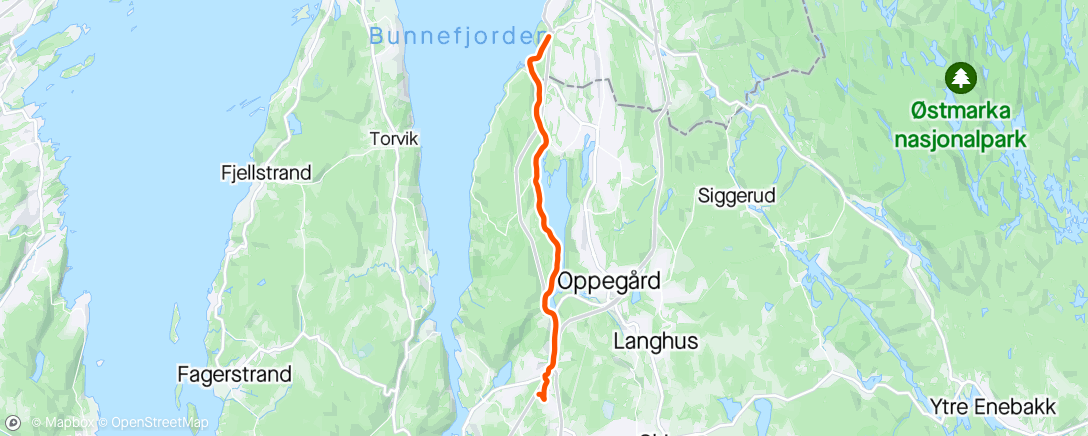 Map of the activity, Styrketråkk 4*8 min TH z4  + 1*18 min z3
