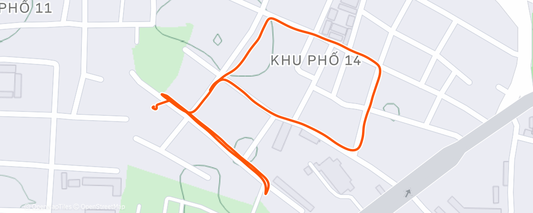 Map of the activity, Morning Run