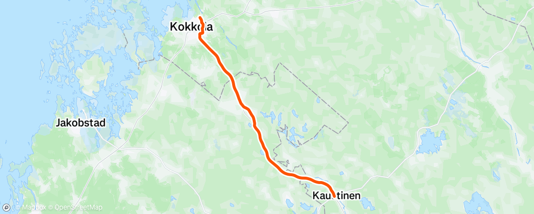 Map of the activity, Night Mountain Bike Ride