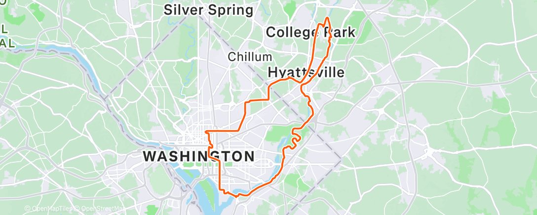 Map of the activity, Anacostia Trail
